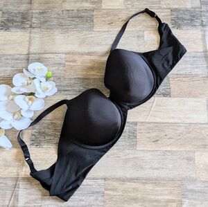 Wacoal Black Side Smoothing Lightly Lined Underwire Bra Size 42D EUC